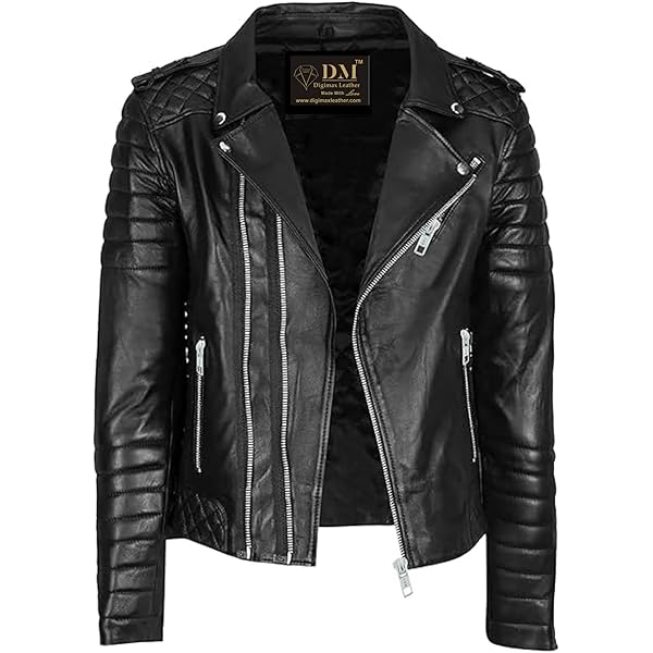 ジャケット・アウター 2000s Real leather multi zip jacket Buy Men's Quilted Leather Biker Jacket, Black, Multi-Zip Design